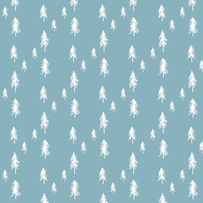 Pine trees (lots) blue