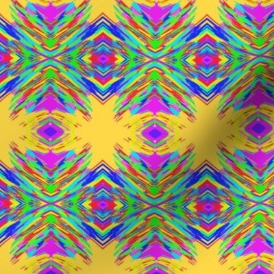 Boho Sunsparks Riding Rainbow Waves on Pineapple Passion - Medium Scale