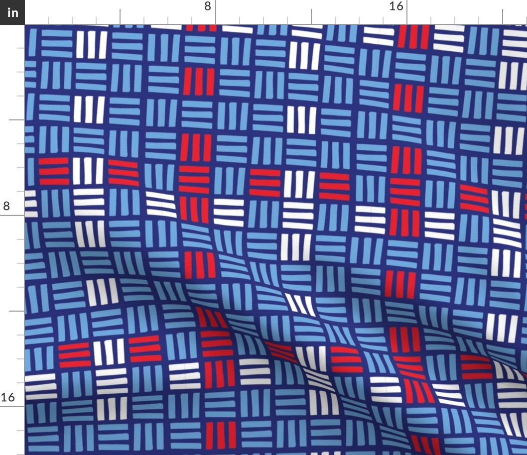 Basketweave  -Patriotic Flair