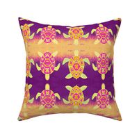  Caribbean -Sea Turtles  Purple/gold 