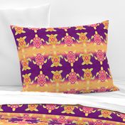  Caribbean -Sea Turtles  Purple/gold 