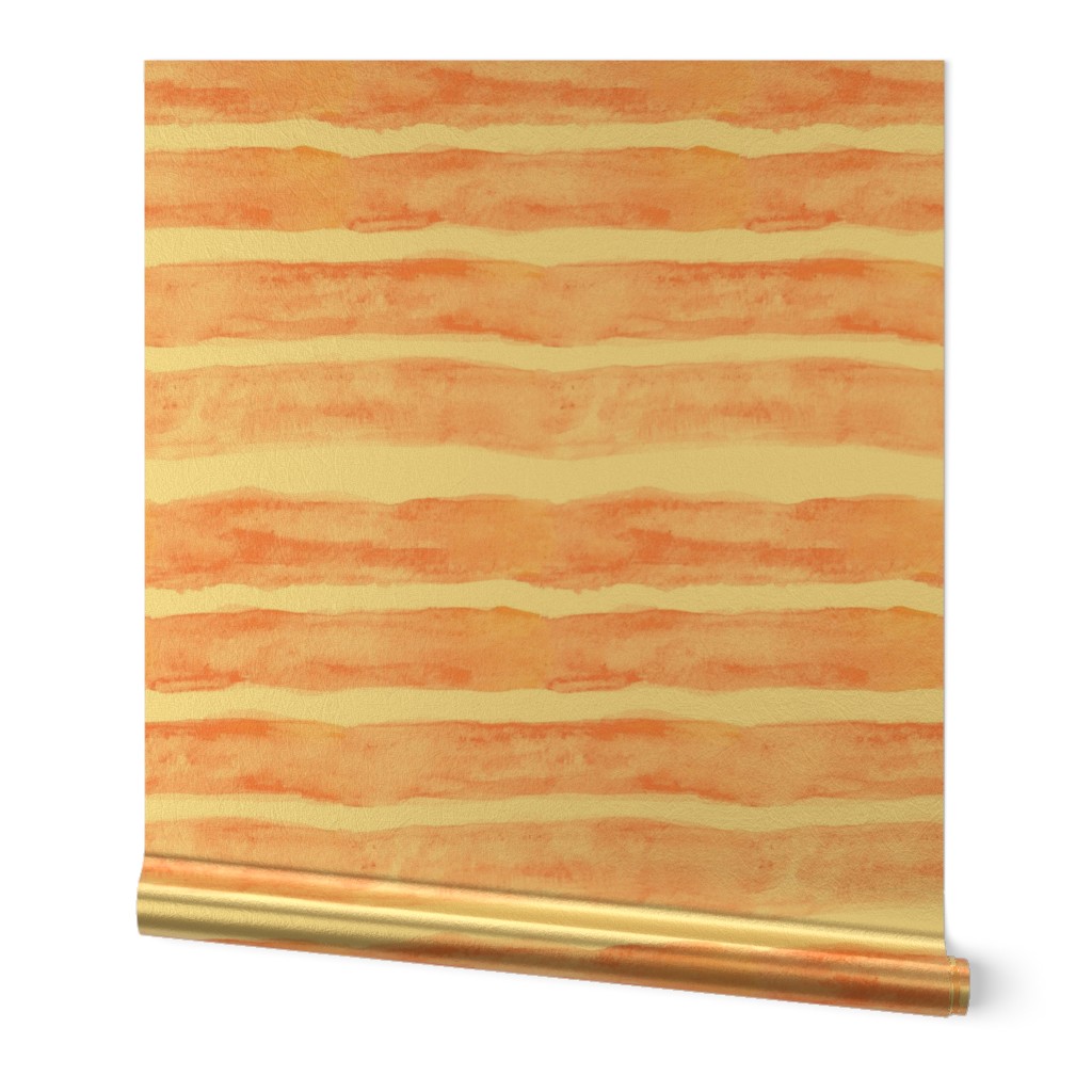 Large Watercolor Stripes // Coral