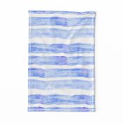 Large Watercolor Stripes // Ocean Blue