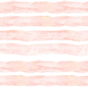 Large Watercolor Stripes // Peach