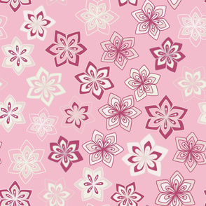 Diamond Flowers on Pink