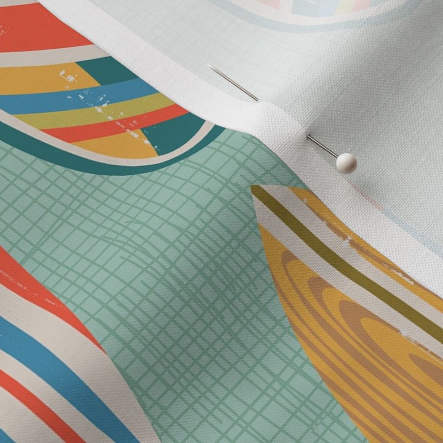 Rainbow Surfin Fabric | Spoonflower