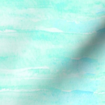 Minty Green-Blue Watercolor Faux Batik Quilting Solid 