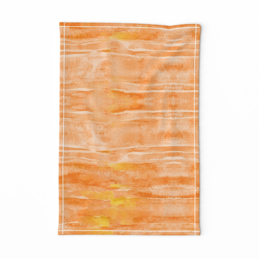 Sunset Yellow Orange Watercolor Faux Batik Quilting Solid 