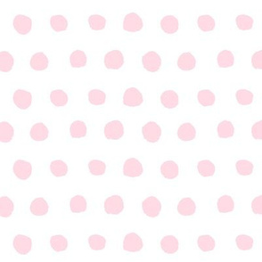 Pale Pink Watercolor Polka Dots 