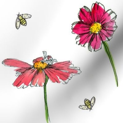 Cosmos and Honey bees