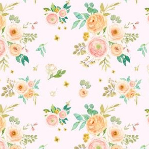 4" Peach & Pink Extra Florals - Pink