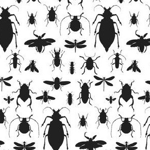 4" Bugs Collection - Black & White