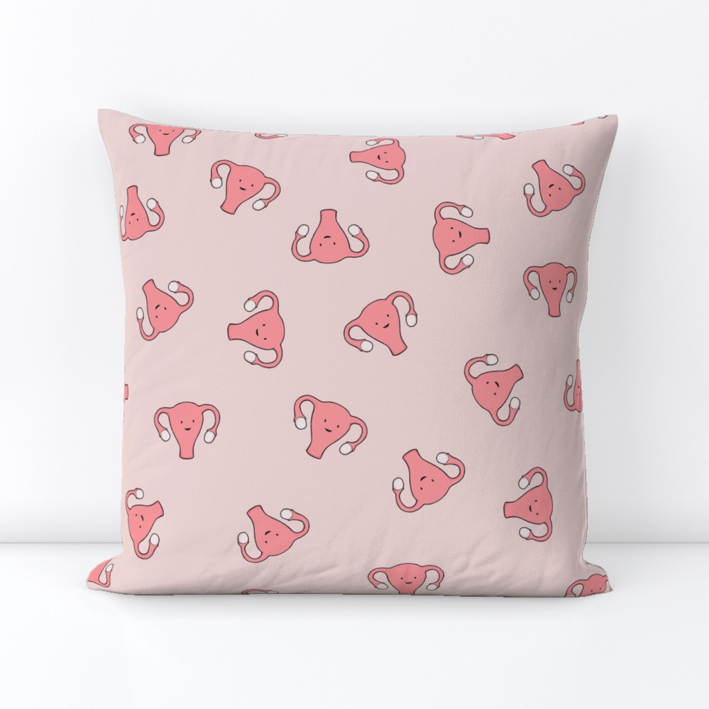 Happy Crazy Uterus in Pink, large size