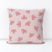 Happy Crazy Uterus in Pink, large size