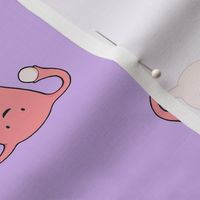 Happy Crazy Uterus in Light Purple, large size