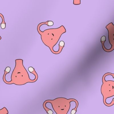 Happy Crazy Uterus in Light Purple, large size