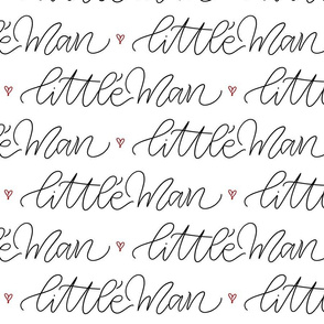 Little Man - hearts - 6 inch repeat