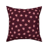 Happy Crazy Uterus in Burgundy, small size