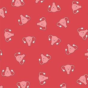 Happy Crazy Uterus in Red, small size