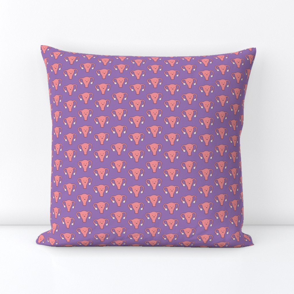 Happy Uterus in Dark Purple, small repeat