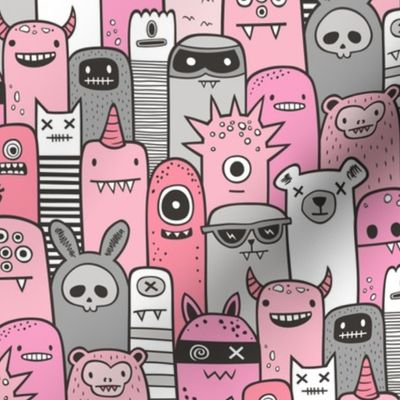 Monsters and Friends Pink