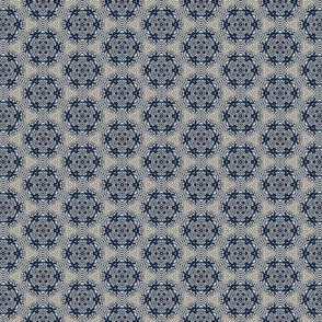 hexagon Addica blue indigo tie dye