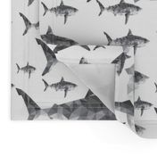 Geometric Sharks Grey - Nautical - Summer