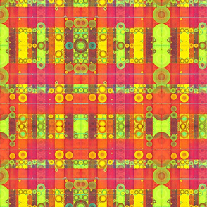 Abstract bright colored plaid