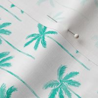 watercolor palm - teal