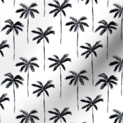 watercolor palm - black 