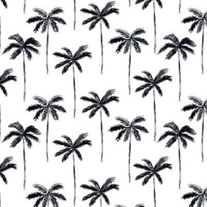 watercolor palm - black 