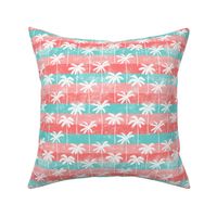 palm tree on retro pink stripes 