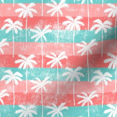 palm tree on retro pink stripes 