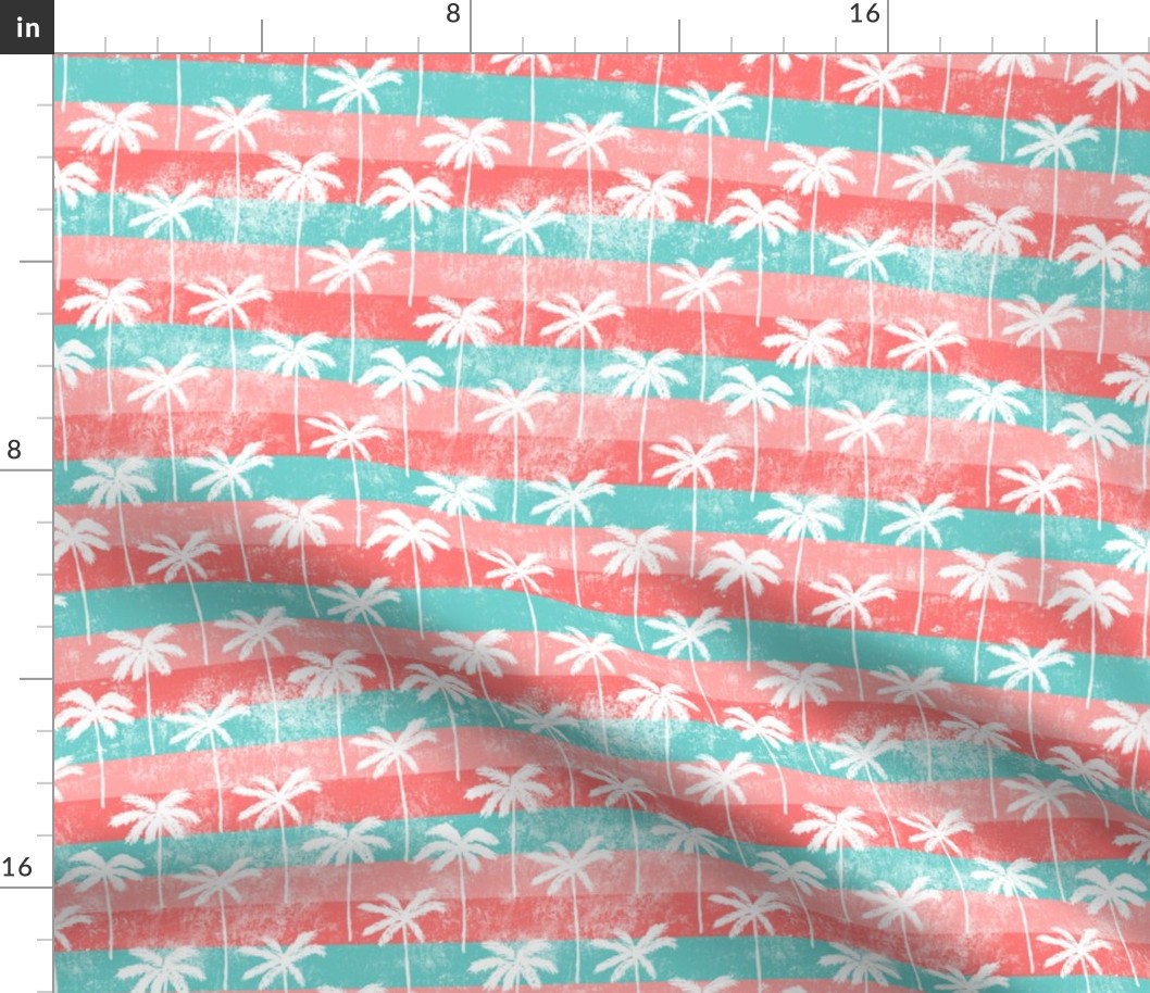 palm tree on retro pink stripes 