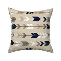 Arrow Feathers - Tan and NAVY