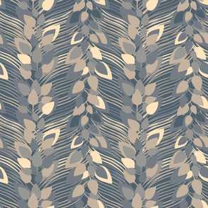 Slate Cream Peacock Foliage by Cheerful Madness!! 