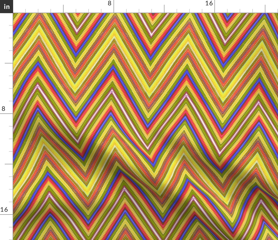 Rainbow Tie Dye Chevron Stripe 6