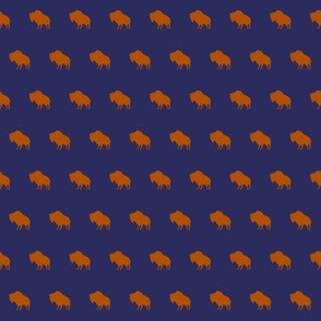 Orange buffalo on Navy