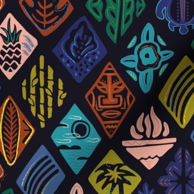 Hawaiian Geometric Print