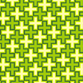 Chartreuse Green Electric Crosses by Cheerful Madness!!