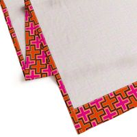 70s Pink and Orange Electric Crosses by Cheerful Madness!!