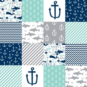 nautical cheater quilt