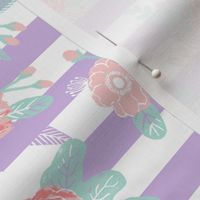 lavender stripes floral fabric baby girl nursery 