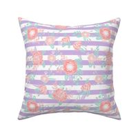 lavender stripes floral fabric baby girl nursery 