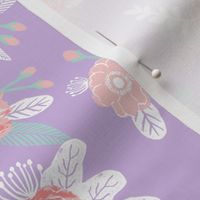 lavender stripes floral fabric baby girl nursery 