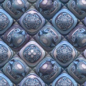 BLUE AGATHE OPAL PYRAMIDS 2 LOZENGE TILES