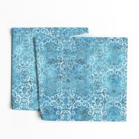 blue batik scroll