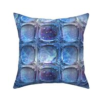 3D SAUCER CHECKERBOARD  TILES NEBULA STARRY SKY