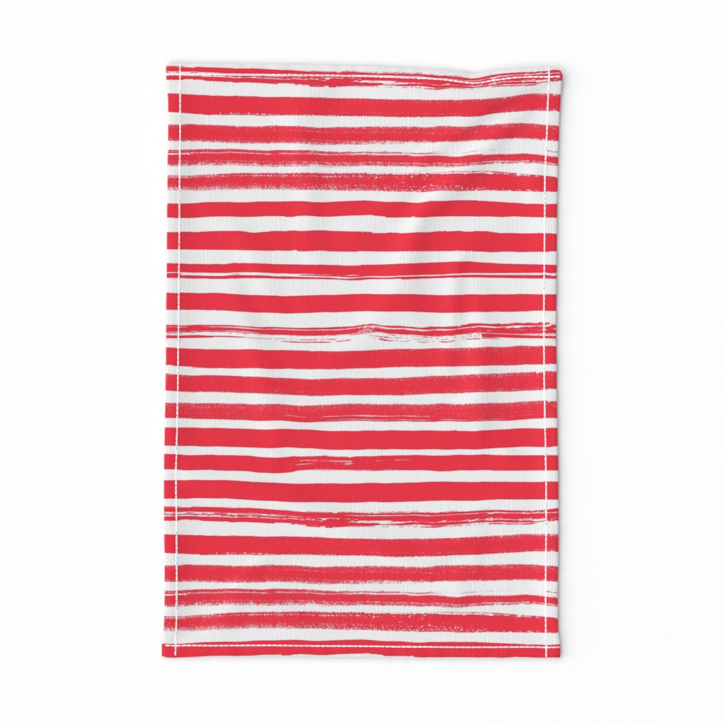 Watercolor Stripe Red