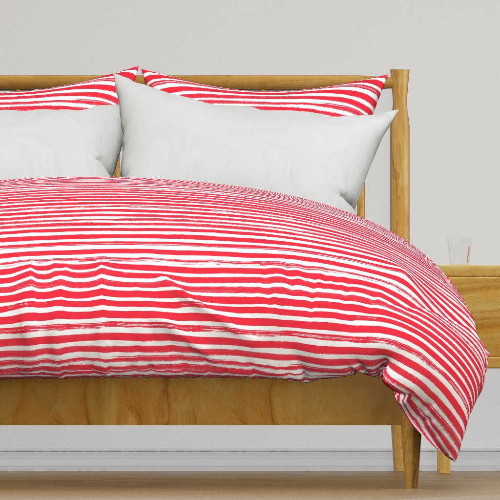 Watercolor Stripe Red